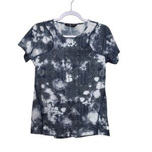 The North Face Cloud Flash Dry Short Sleeve Top Women M Blue White Outdoor Hike‎